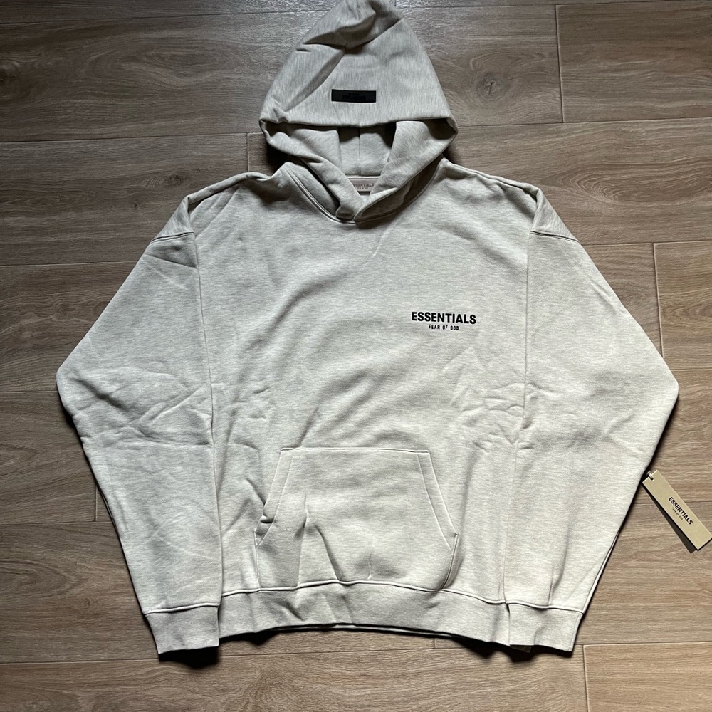 Essentials Fear Of God Light Oat Hoodie Size XL